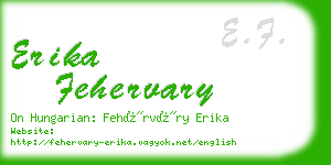 erika fehervary business card